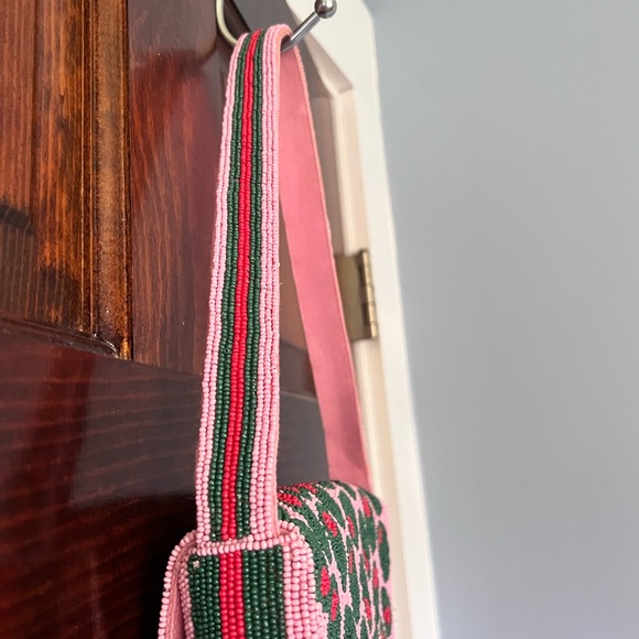 Anthropologie Pink Olive Beaded Purse - Picture 6 of 10